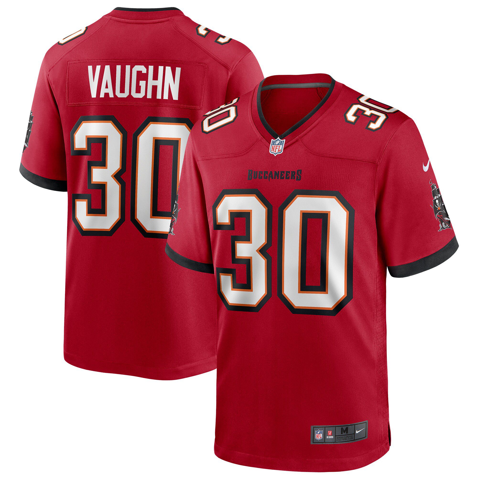Men Tampa Bay Buccaneers #30 Vaughn Nike Red Game NFL Jersey->tampa bay buccaneers->NFL Jersey